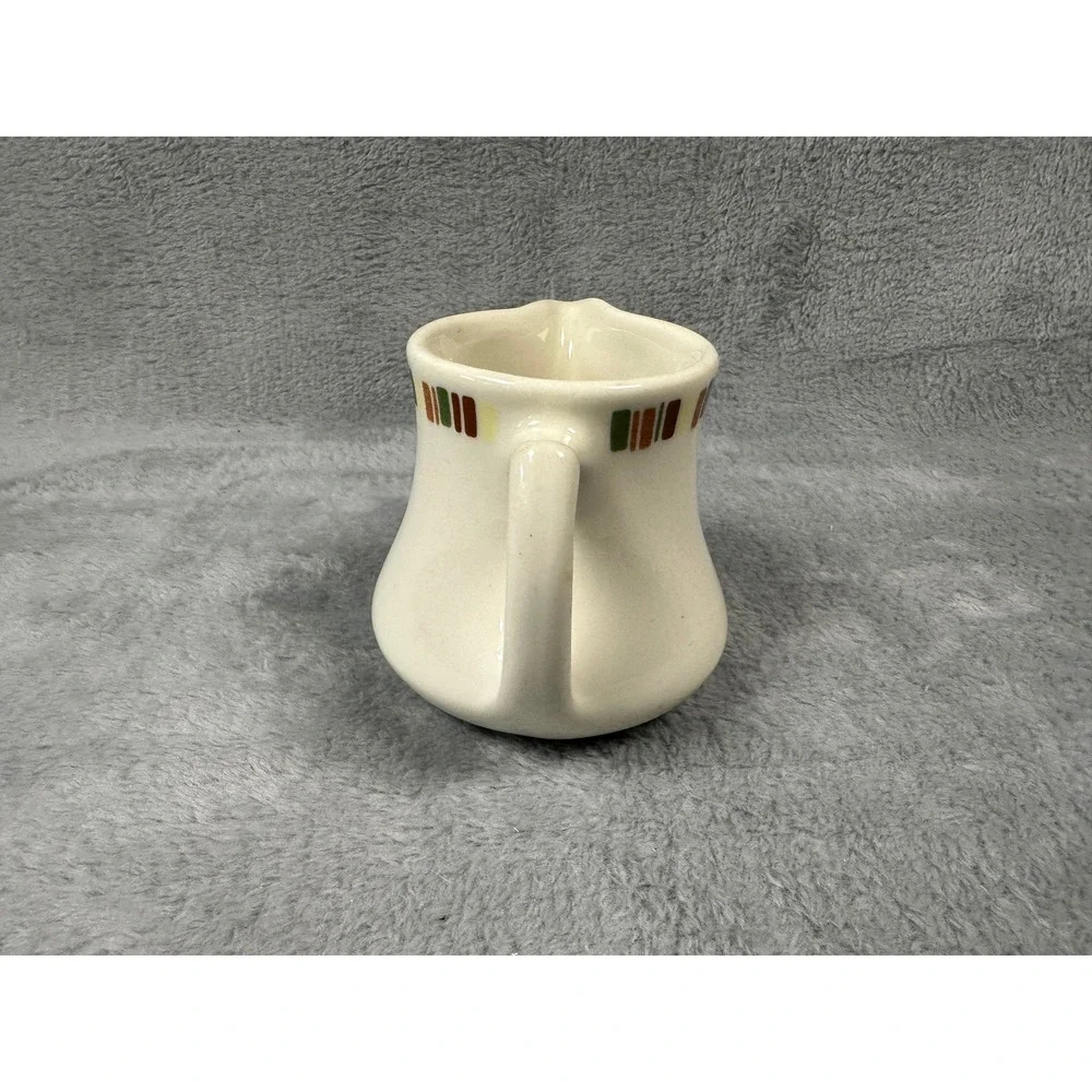 1970 Shenango China Interpace Geometric Restaurant Ware Creamer A-28